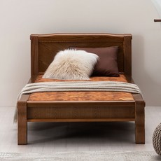 흙운정 온 황토볼 흙침대 프레임 + 흙보료 매트 방문설치, 브라운