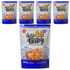 Hanjin 懷念的釜山炸魚脯片, 5包, 150g