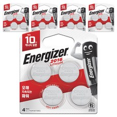 에너자이저 리튬 코인건전지 CR2016, 4개입, 5개