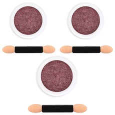 젤로젤로 젤네일 아트 엣지빔 미러 파우더 글리터 + 브러쉬 세트, 3개, JP04 애쉬핑크(글리터)