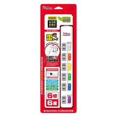 iPlus 保護傘 6切6座180度插頭延長線, 1個