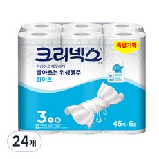 크리넥스 빨아쓰는 위생행주 화이트, 45매, 24개