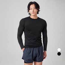 캐럿 남성용 기능성 라운드넥 긴팔 언더레이어 티셔츠