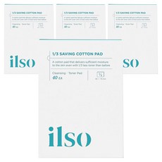 일소 1/3 세이빙 코튼 패드, 40개입, 4개