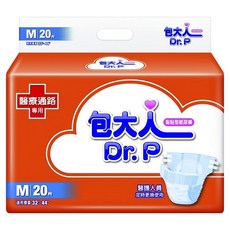 Dr.P 包大人 黏貼型成人紙尿褲, M, 20片, 1包