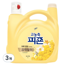 피죤 고농축 강력탈취 섬유유연제 써니가든 본품, 6L, 3개