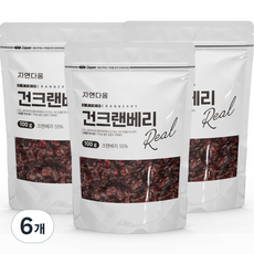 자연다움 건크랜베리, 100g, 6개