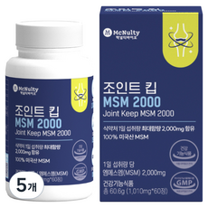 맥널티바이오 조인트 킵 MSM 2000 60.6g, 5개, 60정