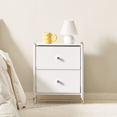 포미즈 라 그라브 수납 서랍장, 화이트, 2단