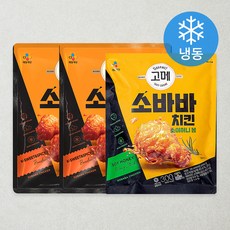 고메 소바바 치킨 양념 순살 375G 2P + 소이허니 봉 300g (냉동), 1.05kg, 1세트
