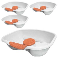 Dear Mom老人生病孕婦用洗頭盆 藍色, 白色 + 橘色, 4個