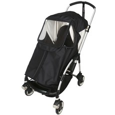 wowbaby 嬰兒推車四季防風罩, 黑色, 1個