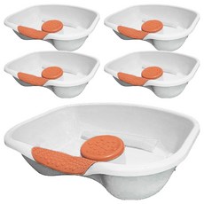 Dear Mom老人生病孕婦用洗頭盆 藍色, 白色 + 橘色, 5個