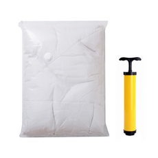 衣物棉被真空壓縮袋收納袋 附手動式泵浦 約60x40cm, S, 3個裝, 1組