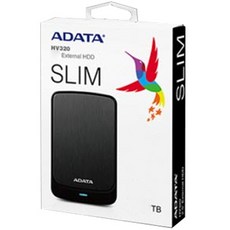 ADATA 威剛 超薄外接式硬碟 HV320 1TB, 黑色的