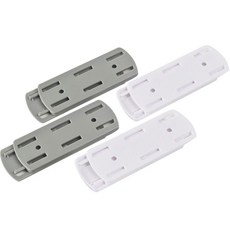 黏貼式延長線整理器 白色 2入 + 灰色 2入, 1套