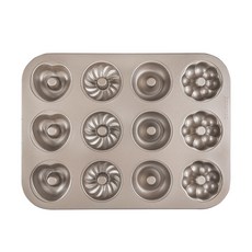 Hanomad 4種瑪德蓮烤盤 12孔 金色 35.3 x 26.8 x 1.7 cm, 1個