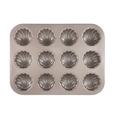 Hanomad 貝殼瑪德蓮烤盤 12格 金色