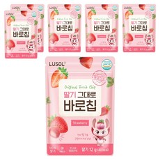 루솔 과일칩 딸기 그대로 바로칩, 12g, 6개