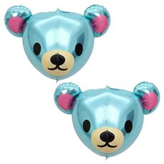 Titan 優質盛宴派對動物氣球, 2個, 3D藍熊頭