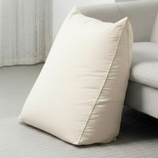 frante 腰部舒適柔軟防水床用三角靠背靠墊, 象牙白