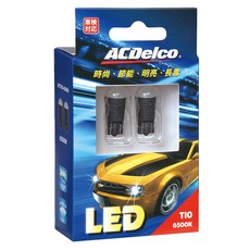 ACDelco LED 燈泡 T10 6500K 白光 2顆, 通用款, 1盒