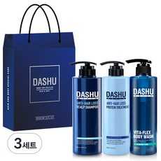 다슈 데일리 한방 두피 골드 샴푸 500ml + 안티헤어로스 단백질 트리트먼트 500ml + 비타플렉스 올인원 바디워시 500ml + 쇼핑백, 3세트