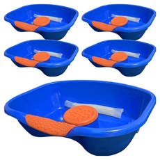 디어모모 老人 病患 孕婦 洗頭 洗髮盆, 藍色 + 橘色, 5個