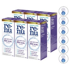 리뉴 어드밴스 렌즈 세정액 + 렌즈 케이스 3p, 355ml, 6개