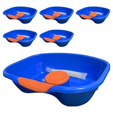 디어모모 老人 病患 孕婦 洗頭 洗髮盆, 藍色 + 橘色, 6個