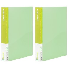 Lan CHYn 連勤牌文具 PP果凍色系二孔1吋圓型夾, 綠色, 2個