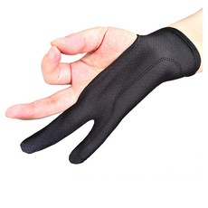 CareFree 彩色透氣防誤觸繪圖手套 雙指 DG-600 3入, 黑色