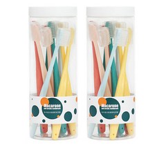 더벨라 마카롱 휴대 여행용 칫솔 5종 x 2p + 보관통 커버 세트, 2세트, 5개입