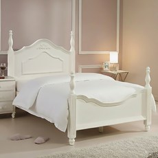 파로마 아이리스 원목 도장 침대 프레임 단품 방문설치, 크림화이트