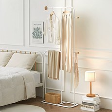 하우스레시피 바인 올데이 더블형 스탠드 행거, 화이트