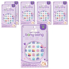 Bong Bong Friends Nail Friends Bong Bong 7歲以上青少年用黏貼式美甲, 亮片銀河, 6個