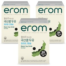 이롬 황성주 국산콩 검은콩 고칼슘 두유, 190ml, 48개