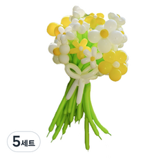 타이탄 잔치 생일 파티 이벤트 풍선 꽃다발 플라워 + 펌프 세트, 2(풍선), 랜덤발송(펌프), 5세트