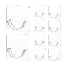 코멧 홈 무타공 압축봉 고정 홀더, 투명색, 10개