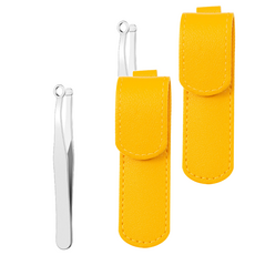 攜帶式圓形鼻毛整理鑷子, 單一顏色, 2個