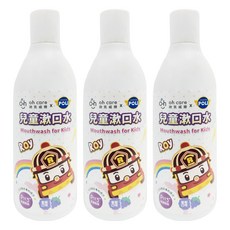 oh care 歐克威爾 波力兒童漱口水 葡萄, 350ml, 3瓶
