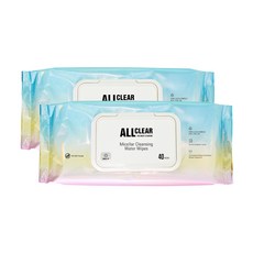더페이스샵 올클리어 미셀라 클렌징 워터 티슈, 40매입, 2개