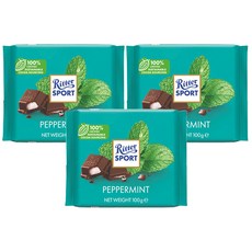 Ritter SPORT 薄荷巧克力, 3包, 100g
