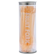 ISE MOUNT 小島嶼山 輕奢多功能水果叉 秒變食物夾 13.5cm 20支, 黃色, 1組