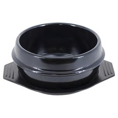 LifeHouse 韓式拌飯石鍋 陶瓷材質, 17.6cm, 黑色, 1組