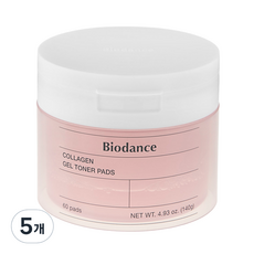 바이오던스 콜라겐 겔 토너 패드 140g, 60매입, 5개