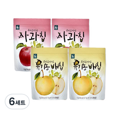 로지오가닉 생과일칩 2종 세트, 6세트, 배, 사과