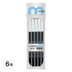 문화연필 컴퓨터용 사인펜 5p, 검정, 6개