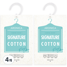 Aronica 掛鉤型衣櫃香氛袋 正裝, 經典棉香, 18g, 4個