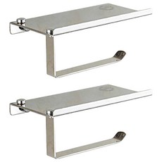 BBOMMA 不鏽鋼層架式衛生紙架, 單一顏色, 2個